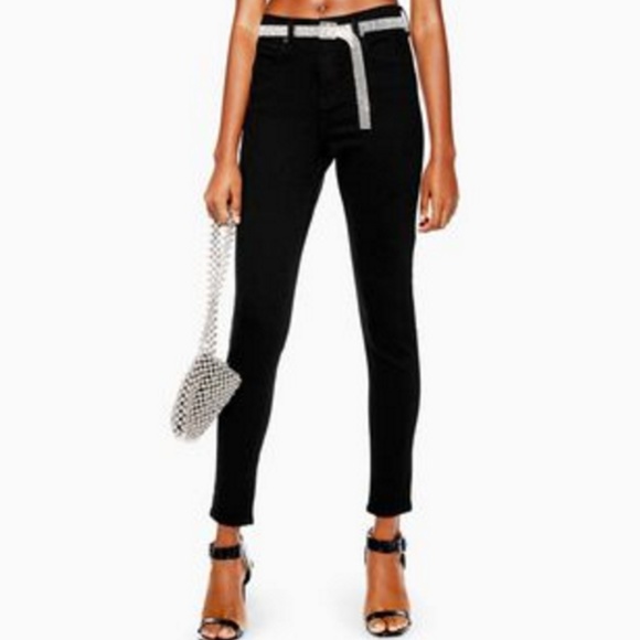 topshop Denim - TOPSHOP Moto/Tall Skinny Black Stretch Jeans Sz 26